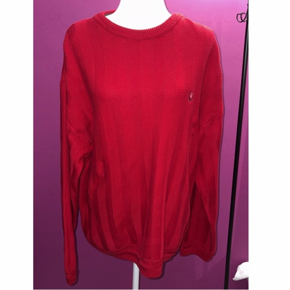 MENS Hand Framed Chaps Ralph Lauren Red Sweater - Picture 5 of 6